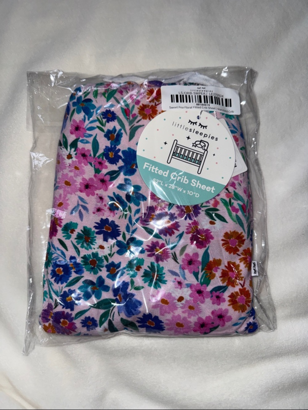 little sleepies Floral Fitted Crib Sheet - Pink Multi